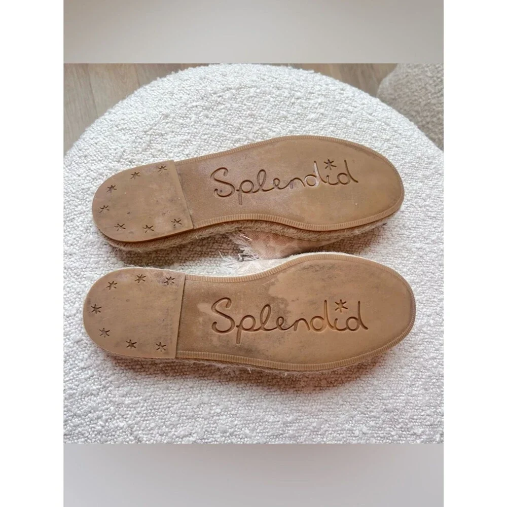 Splendid Jessica Mule Espadrille Slides in Ivory Cheetah size 8